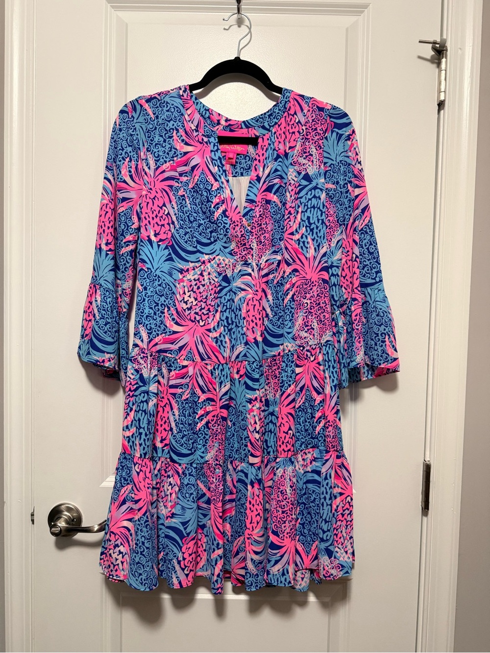 NWT Gabriel Dress in Borealis Blue Tropic Down Low - size 6